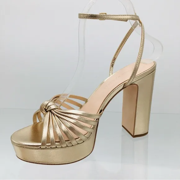 Loeffler Randall Rivka Champagne Heel Sandals Women’s Size 7 B