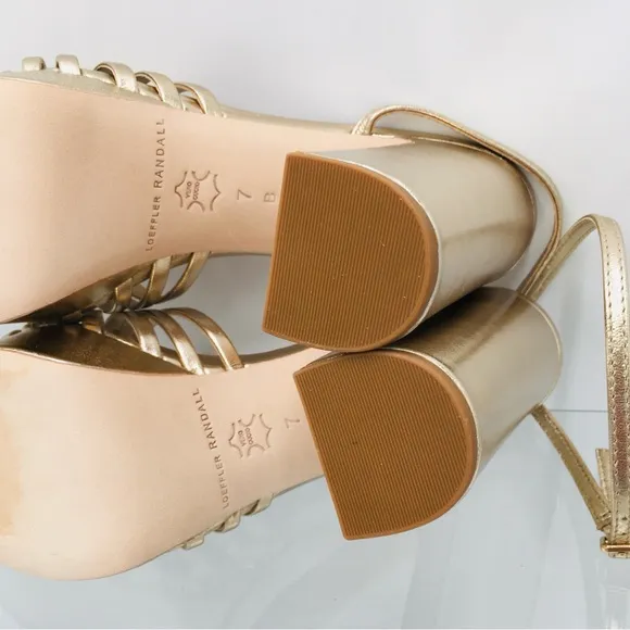 Loeffler Randall Rivka Champagne Heel Sandals Women’s Size 7 B
