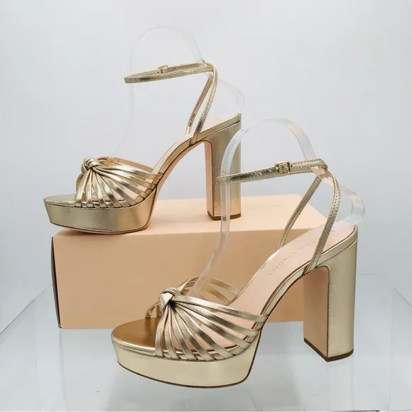 Loeffler Randall Rivka Champagne Heel Sandals Women’s Size 7 B