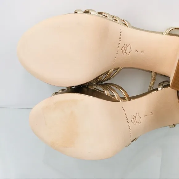 Loeffler Randall Rivka Champagne Heel Sandals Women’s Size 7 B