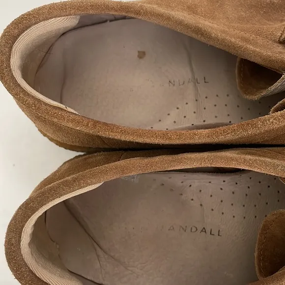 Loeffler Randall Women’s Tabitha Suede Knot Chukka Platform Shoes Tan 9.5