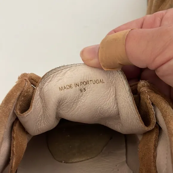 Loeffler Randall Women’s Tabitha Suede Knot Chukka Platform Shoes Tan 9.5