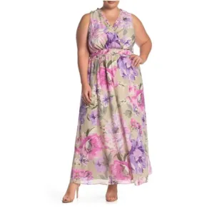 [London Times] Classic Floral Maxi Dress