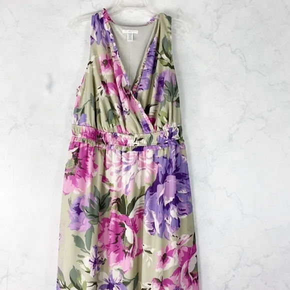 [London Times] Classic Floral Maxi Dress