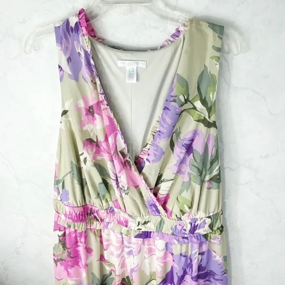 [London Times] Classic Floral Maxi Dress