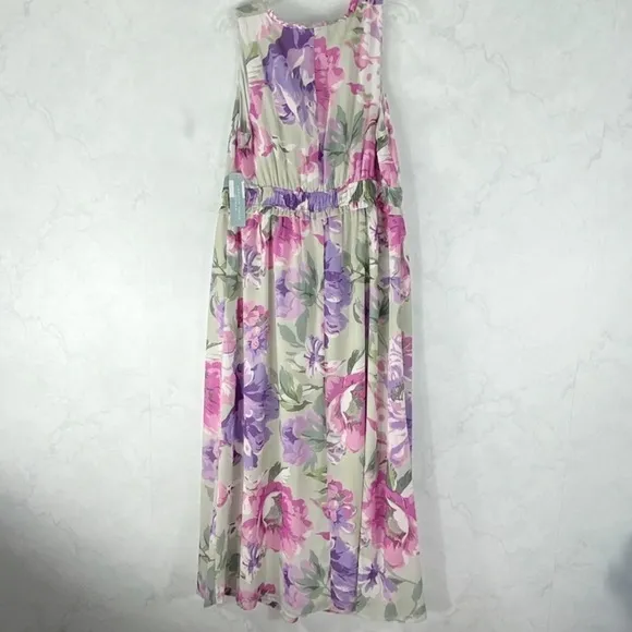 [London Times] Classic Floral Maxi Dress