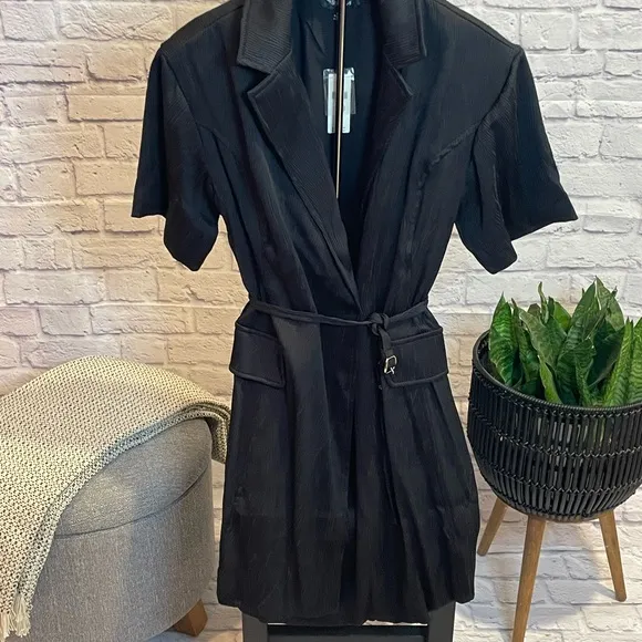 Lorenzo Short Sleeve Belted Blazer Dress