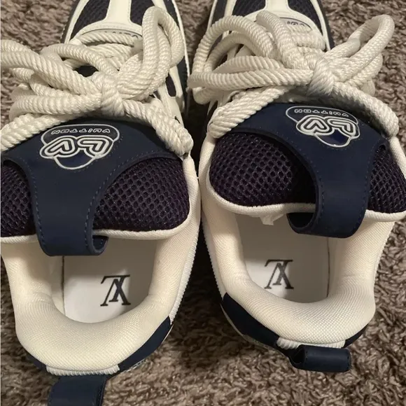 Louis Vuitton Blue and White Chunky Sneakers