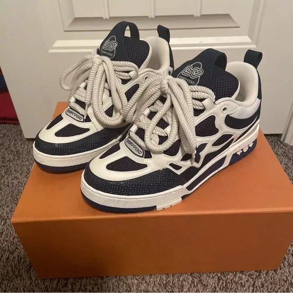 Louis Vuitton Blue and White Chunky Sneakers