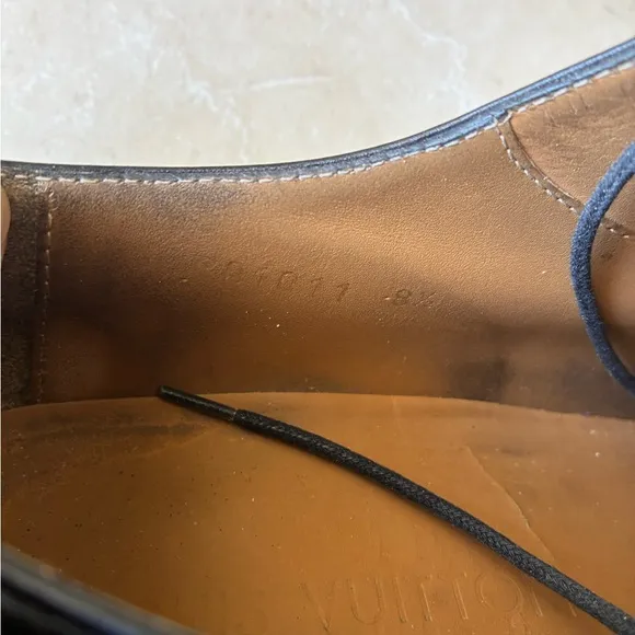 Louis Vuitton Classic Black Leather Men's Shoes