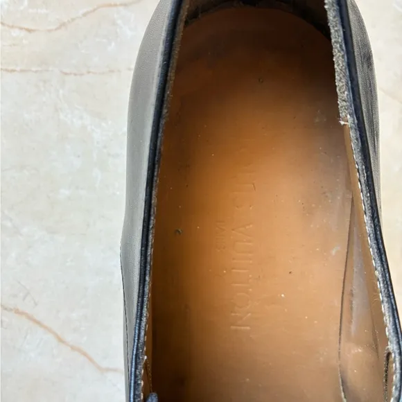 Louis Vuitton Classic Black Leather Men's Shoes