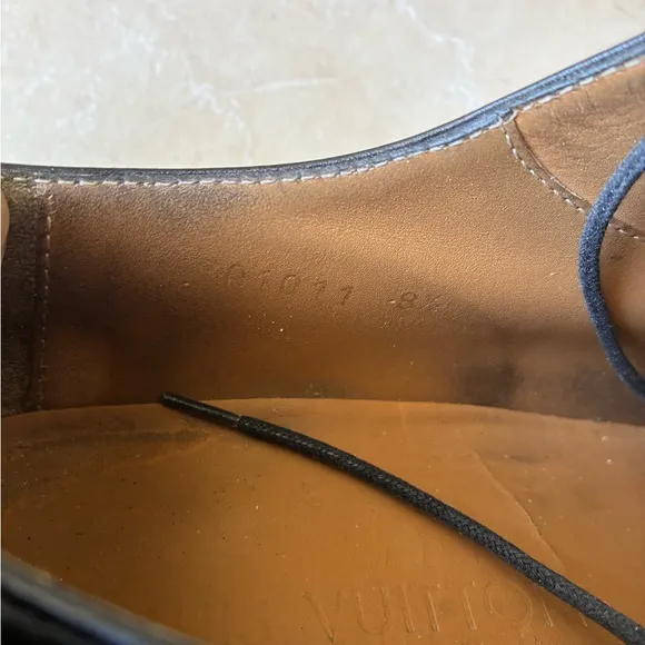Louis Vuitton Classic Black Leather Men's Shoes