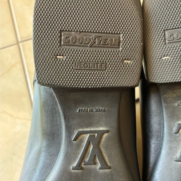 Louis Vuitton Classic Black Leather Men's Shoes