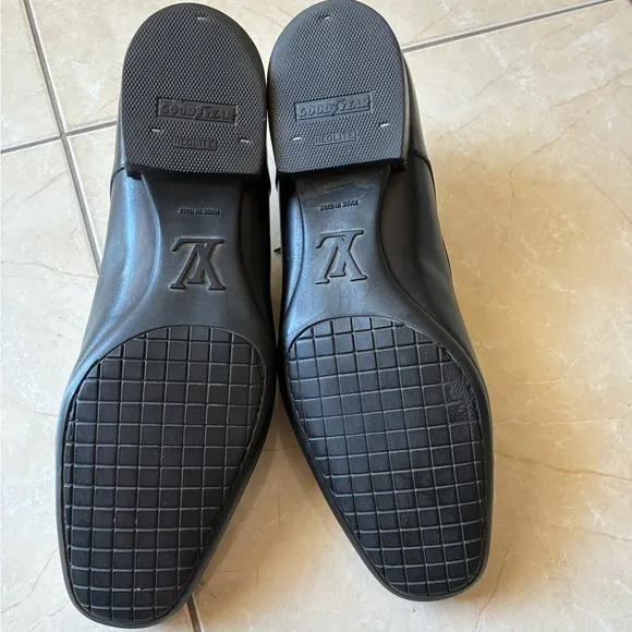 Louis Vuitton Classic Black Leather Men's Shoes