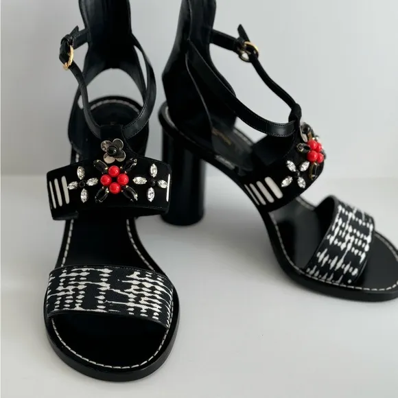 LOUIS VUITTON SANDAL 38.5  Black