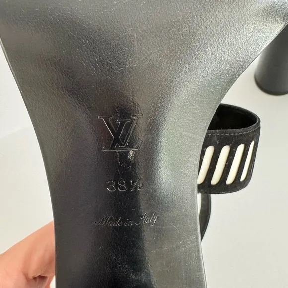 LOUIS VUITTON SANDAL 38.5  Black