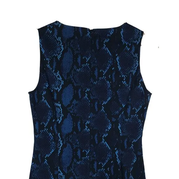 Love Moschino Womens 6 Blue Bodycon Dress Snake Print Sleeveless Modern Edgycore