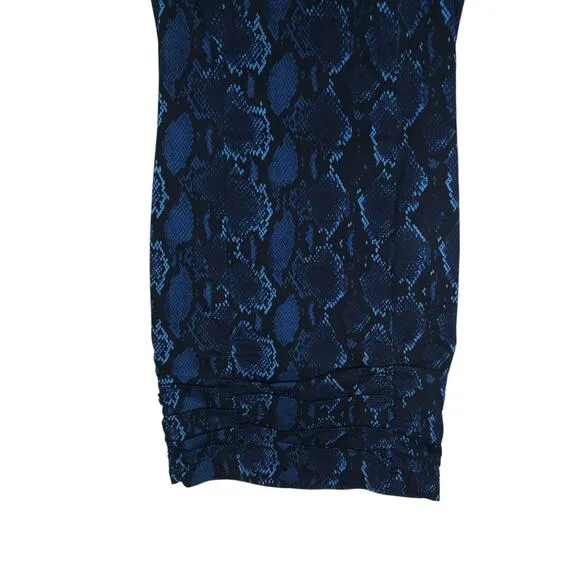 Love Moschino Womens 6 Blue Bodycon Dress Snake Print Sleeveless Modern Edgycore