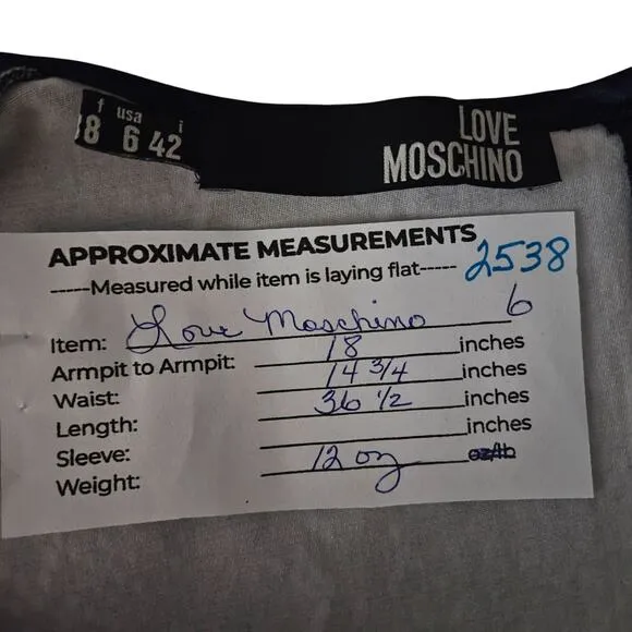 Love Moschino Womens 6 Blue Bodycon Dress Snake Print Sleeveless Modern Edgycore