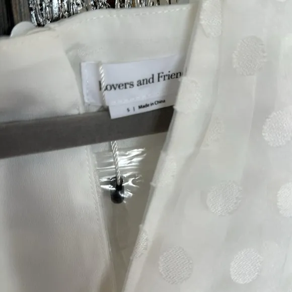 Lovers And Friends White Polka Dot Dress NEW