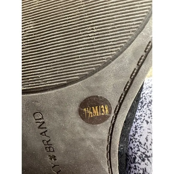 Lucky Brand Peep Toe Booties Perforated Suede Heeled Ankle Boots Size‎ 7.5