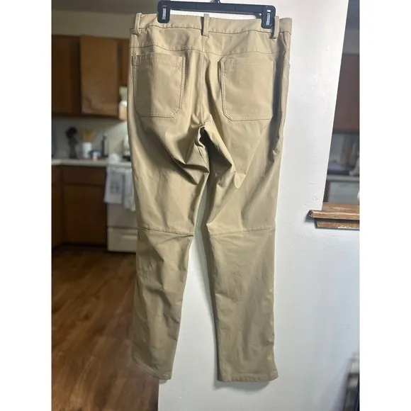 Lululemon ABC Pants Relaxed Fit Stretch Commuter Khaki Tan Men's Size