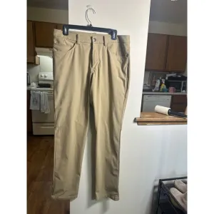 Lululemon ABC Pants Relaxed Fit Stretch Commuter Khaki Tan Men's Size