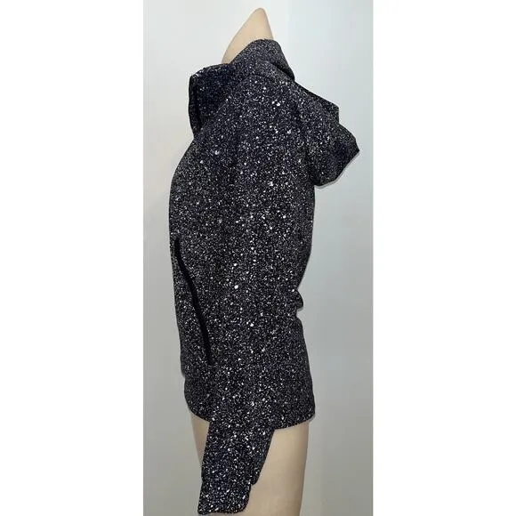 Lululemon Here To Move Jacket, Luminesce Splatter, White &amp; Black, Size 2, EUC