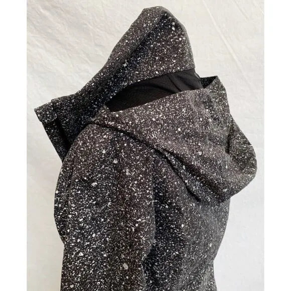 Lululemon Here To Move Jacket, Luminesce Splatter, White &amp; Black, Size 2, EUC