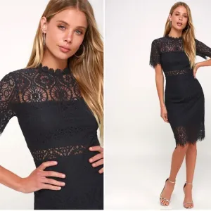 LULU's Bridal Chic Modern Sexy Minimalist Engagement Wedding Shower Mini Dress