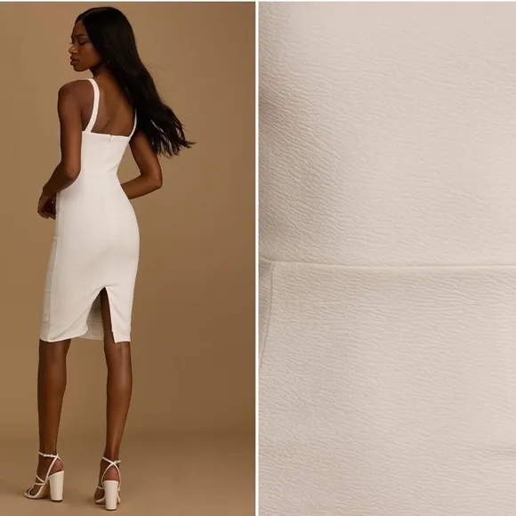 LULU's Bridal Shower Engagement Chic Modern Sexy Minimalist  Midi Dress