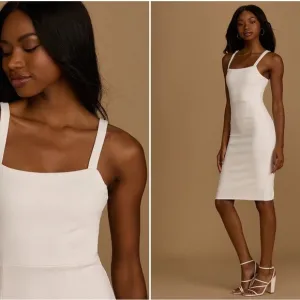 LULU's Bridal Shower Engagement Chic Modern Sexy Minimalist  Midi Dress
