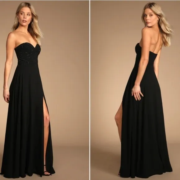 LULUS Prom Wedding Formal Bustier Modern Chic Sexy Classic Mermaid Maxi Dress