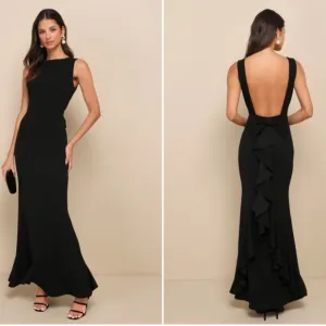 LULU's Prom Wedding Special Modern Chic Sexy Elegant Mermaid Maxi Dress