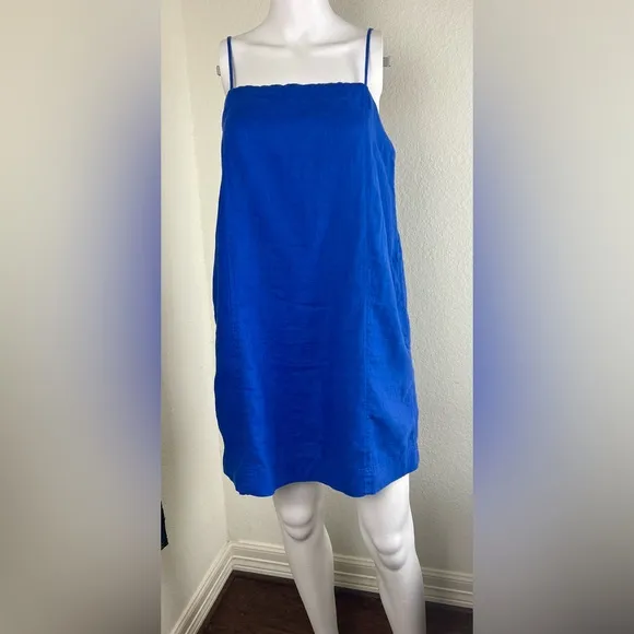 Madewell Linen Spaghetti Strap Mini Dress