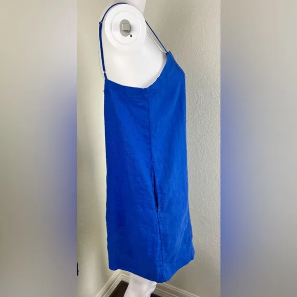 Madewell Linen Spaghetti Strap Mini Dress