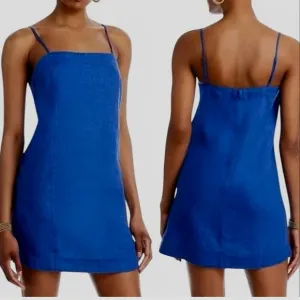 Madewell Linen Spaghetti Strap Mini Dress