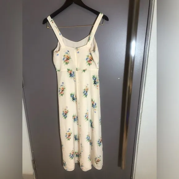 Madewell Silk Wide-Strap Midi Dress in Classic Corsage - Size 2