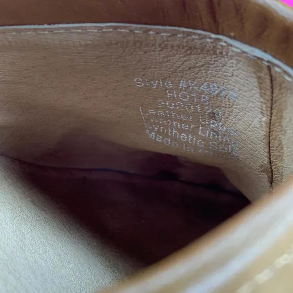 Madewell The Brady English Saddle Brown Leather Lowcut Slip-On Bootie Sz 6