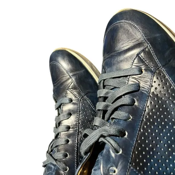 Magnanni Merino Sneakers Mens 8.5 Blue Leather Perforated Oxford Shoes 21565