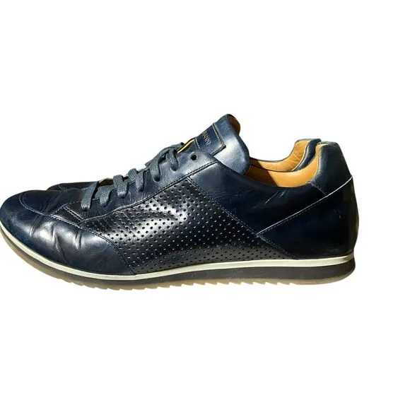 Magnanni Merino Sneakers Mens 8.5 Blue Leather Perforated Oxford Shoes 21565