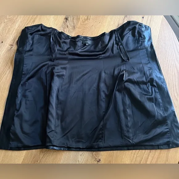 MAJORELLE KYLIE FAUX LEATHER ZIP-UP DRESS, SIZE SMALL.