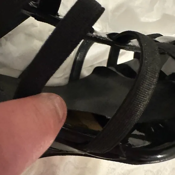 Manolo Blahnik Black Wedge Shoes
