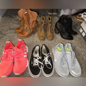 Many brands including Adidas NMD’s. Vans, Nike, Fergalicious,free people &amp; more