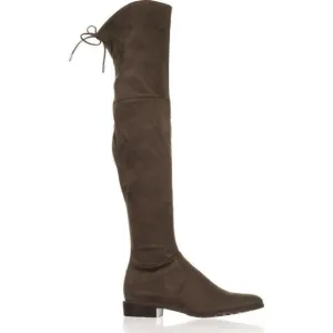 Marc Fisher Humor 2 Fabric Almond Toe Over Knee Fashion Boots Gray Brown Sz 6.5M