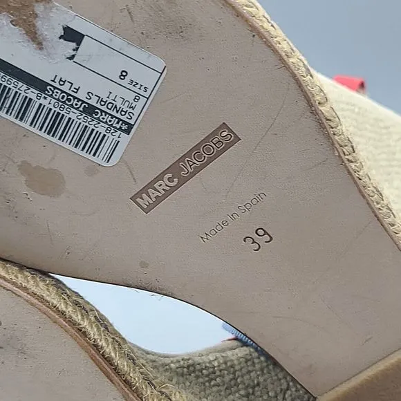 Marc Jacobs women sandals  Espadrilles wedge Platform laces shoes 8.5 9 39 New