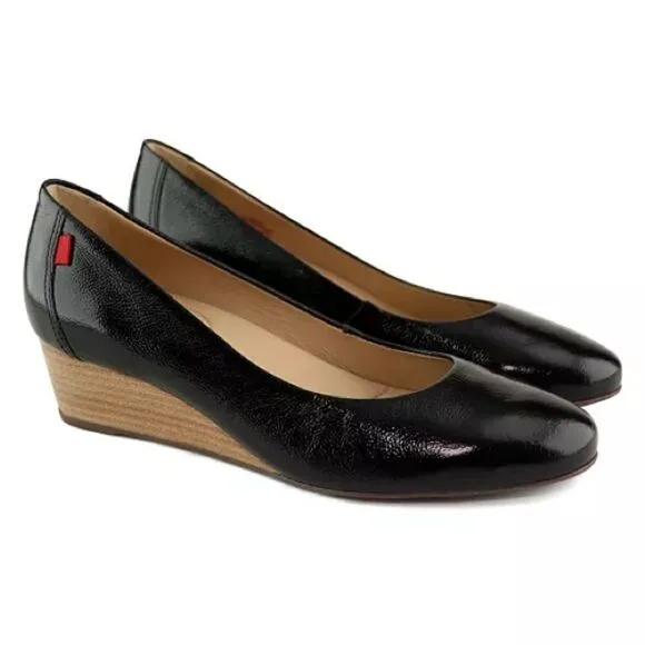 MARC JOSEPH NEW YORK Women's Prospect Round Toe Pump wedges slip on shoes so 10