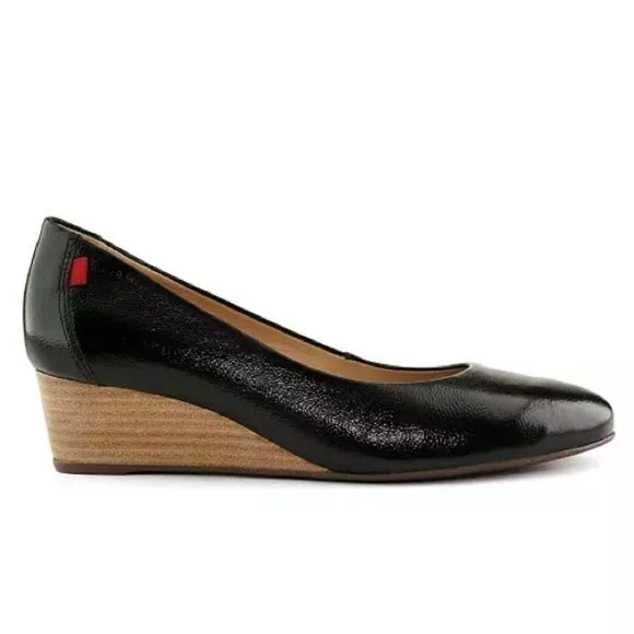 MARC JOSEPH NEW YORK Women's Prospect Round Toe Pump wedges slip on shoes so 10