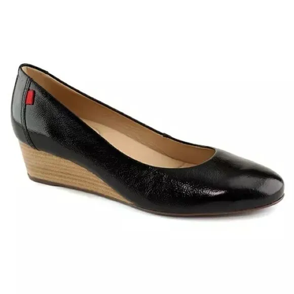 MARC JOSEPH NEW YORK Women's Prospect Round Toe Pump wedges slip on shoes so 10