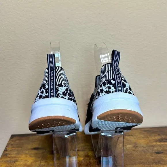 Mark Nason Abbe Leopard Print Sport Knit Modern Jogger 2.0 Fashion Sneakers,Sz 7
